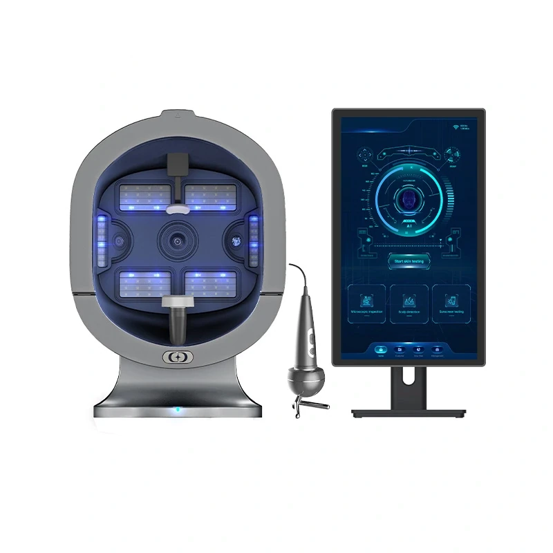 Triple Camera Face Skin Scalp Analyzing Machine